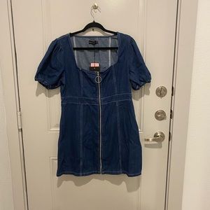 Pretty little thing size 16 denim bodycon dress